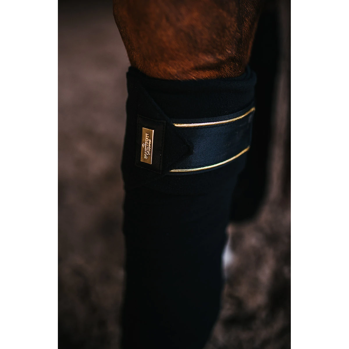 Bandages Equestrian Stockholm Black Gold Zwart-goud 4 Bandages Equestrian Stockholm Black Gold Zwart-goud - Afbeelding 4