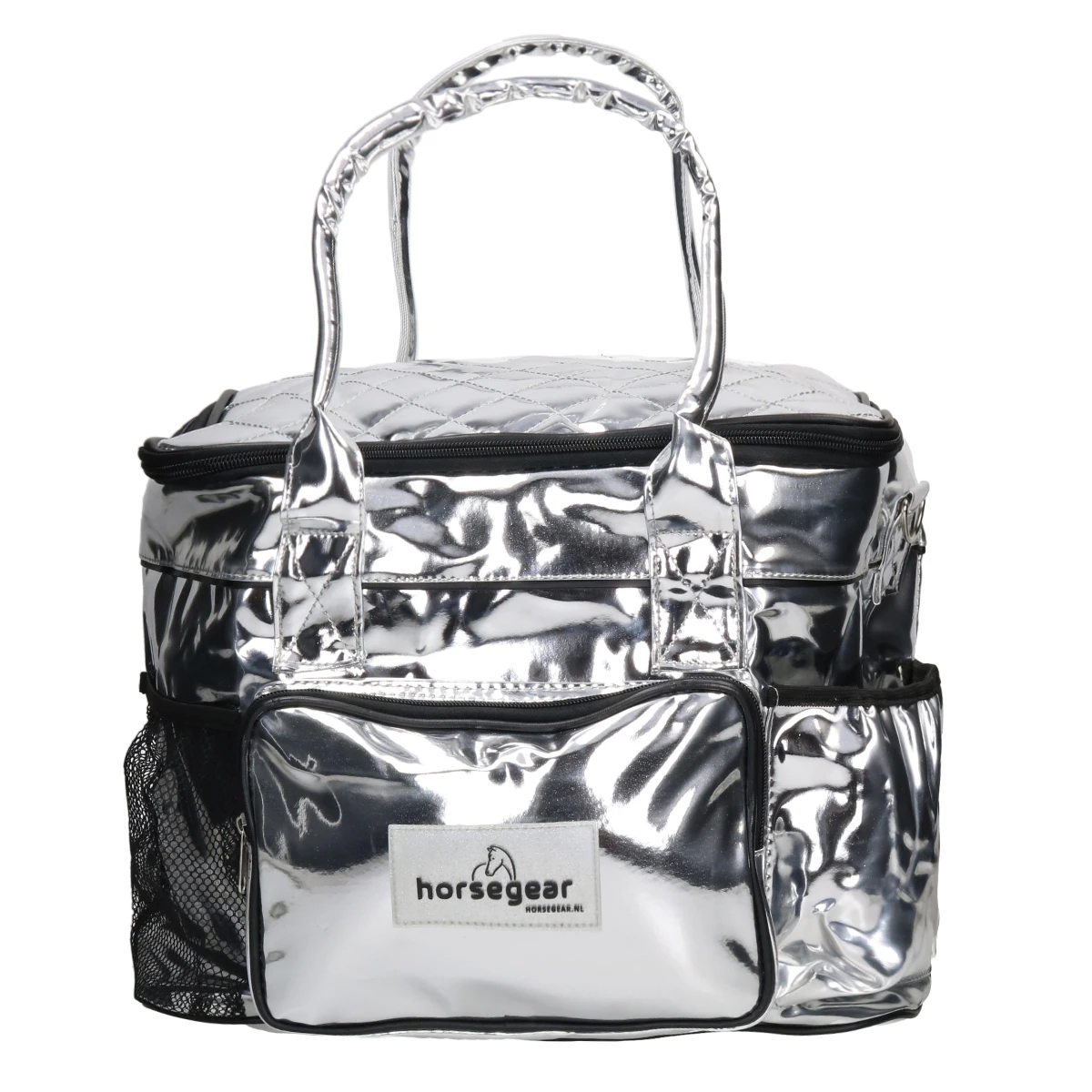 Groomingbag Horsegear Shiny Zilver 1 Groomingbag Horsegear Shiny Zilver