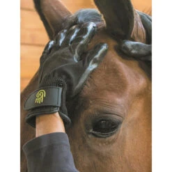 Poetshandschoen HandsOn Zwart -Paard Verzorging poetshandschoen handson zwart 1500x1500 98926