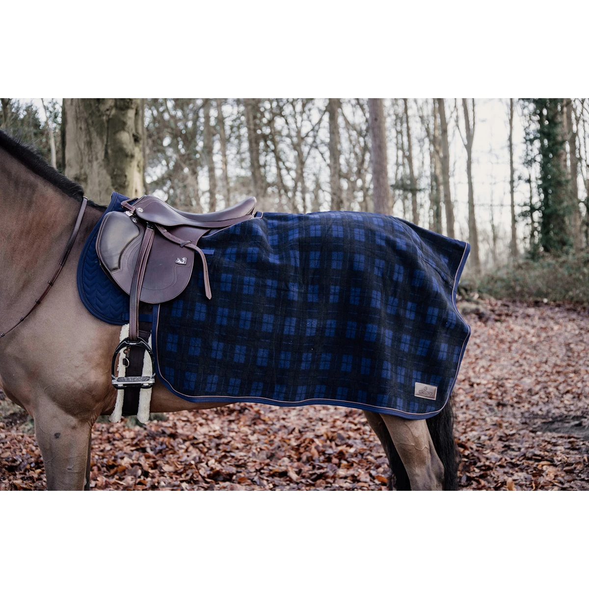 Uitrijdeken Kentucky Vierkant Heavy Blauw 2 Uitrijdeken Kentucky Vierkant Heavy Blauw - Afbeelding 2
