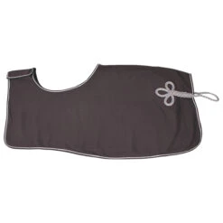 Uitrijdeken QHP Fleece Ornament Grijs-zilver